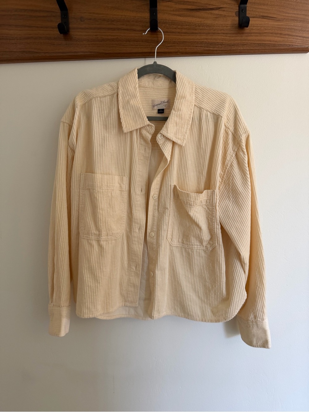Universal Thread Cream Corduroy Button-Down Shirt